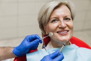 senior patient in dental chair